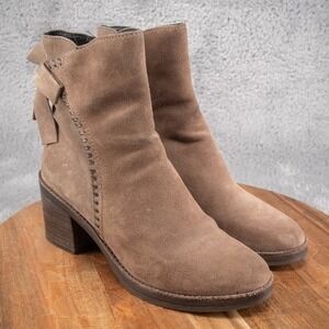 Ugg Fraise Whipstitch Inside Zip Bow Boot 1018783 Size 7.5 Brown